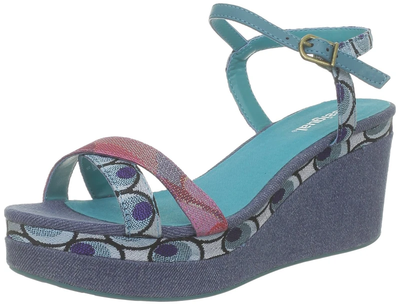 Desigual Women's Dustin Polyester Denim Wedges 31Ss228500640 6.5 UK, 40 EU - Image 1