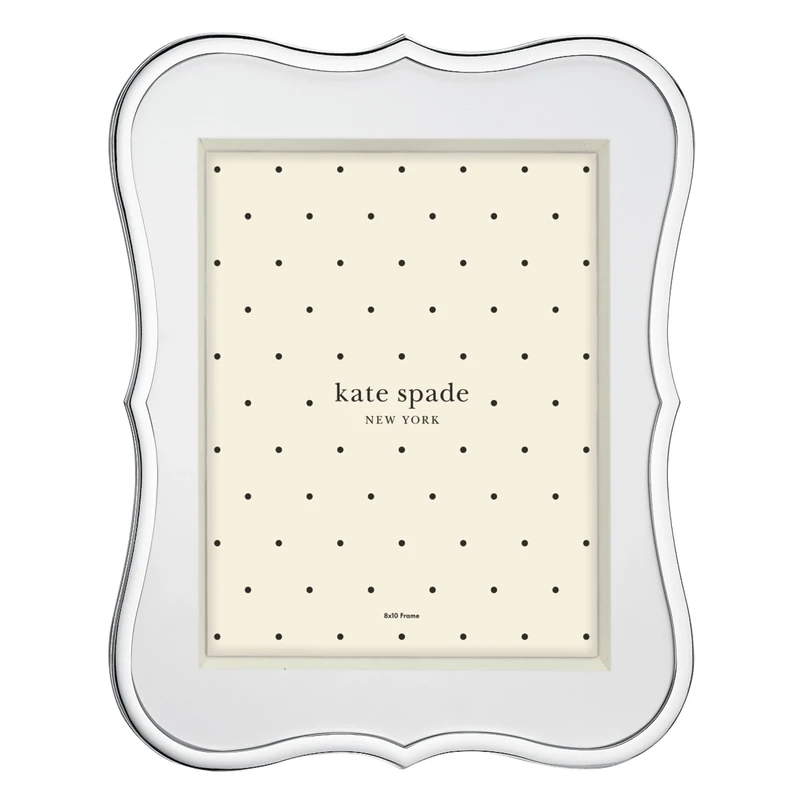 Kate Spade New York Crown Point 8" X 10" Frame, Silverplate Zinc Alloy, Metallic, 3.2 LB