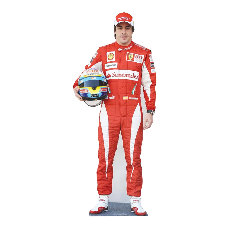 Star Cutouts Fernando Alonso Lifesize Cardboard Cutout – Formula One Racing Display for Motorsport Fans & Events