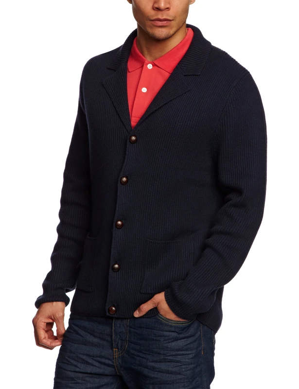 Brooks Brothers Long Sleeve Cotton Cashmere Men's Cardigan Navy X-Small