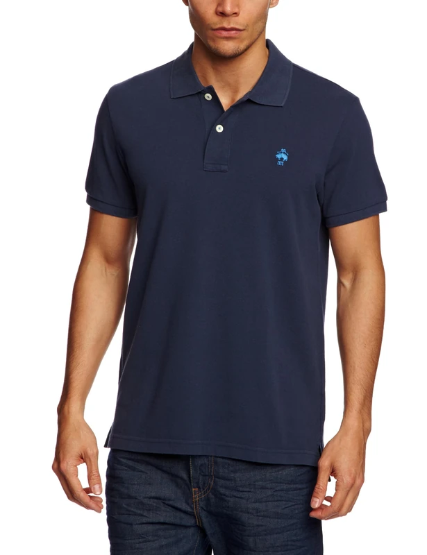 Brooks Brothers Short Golden Fleece Solid Polo Men's Top Dark Navy Small