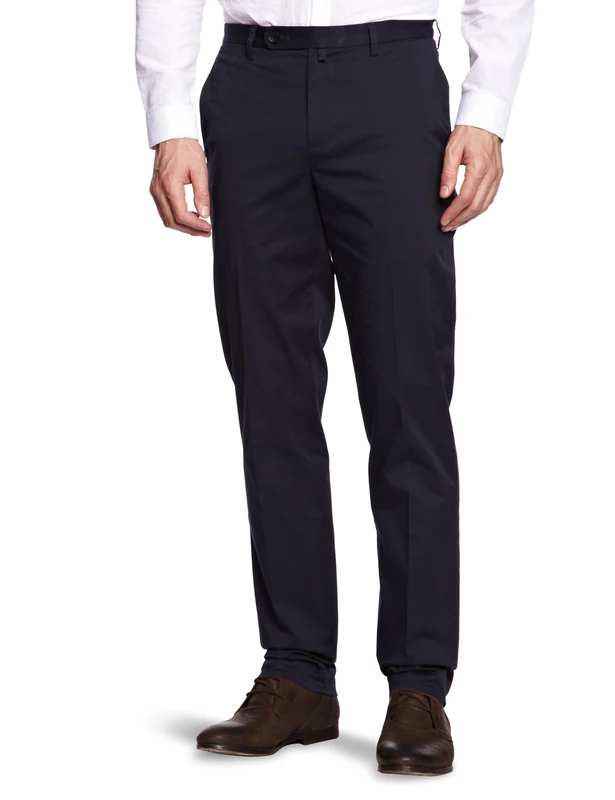 Brooks Brothers Front Marco Pant Straight Men's Trousers Navy W30 INxL32 in