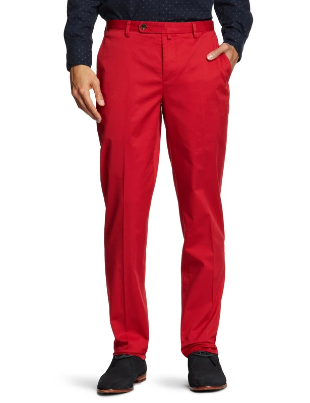 Brooks Brothers Front Marco Pant Straight Men's Trousers Red W40 INxL34 IN - Image 1