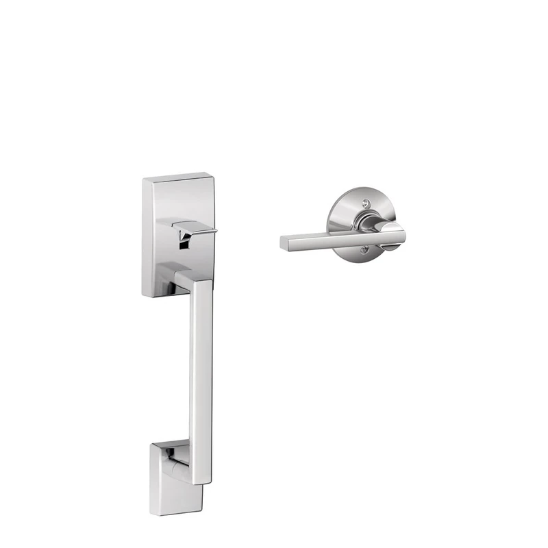 Schlage FE285 CEN 625 LAT Century Lower Half Handle with Latitude Lever - Gloss Chrome
