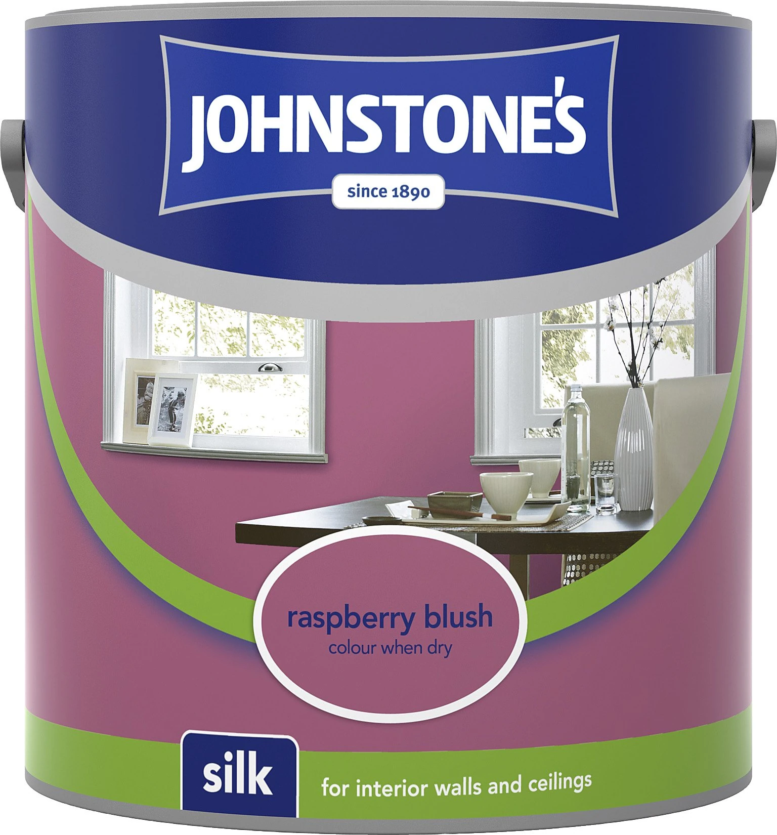 Johnstone's 307073 2.5 Litre Silk Emulsion Paint - Raspberry Blush
