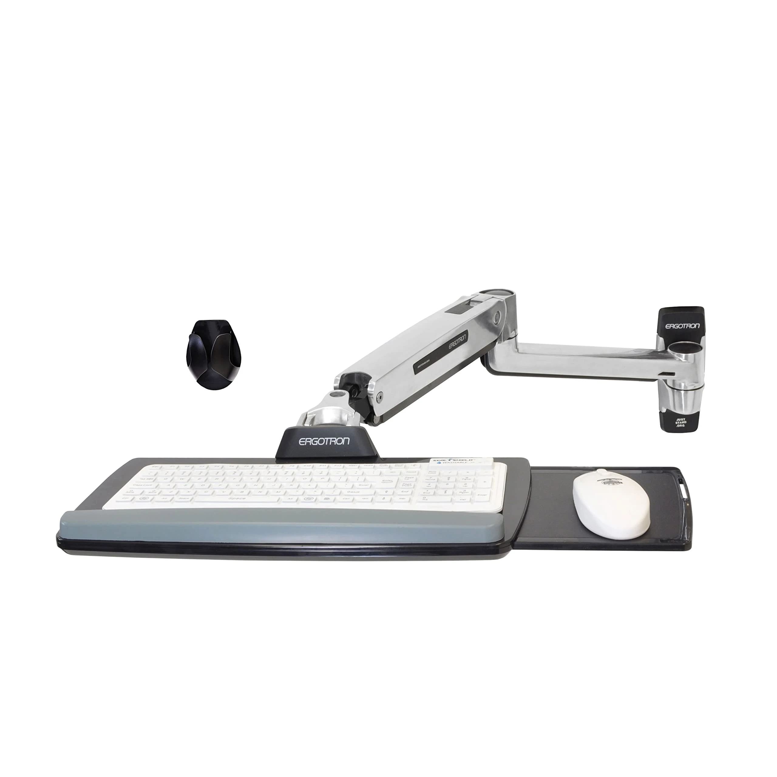 Ergotron LX Sit-Stand Wall Mount Keyboard Arm - Wall mount for keyboard/mouse - aluminium - polished aluminium - wall-mountable - for P/N: 45-353-026