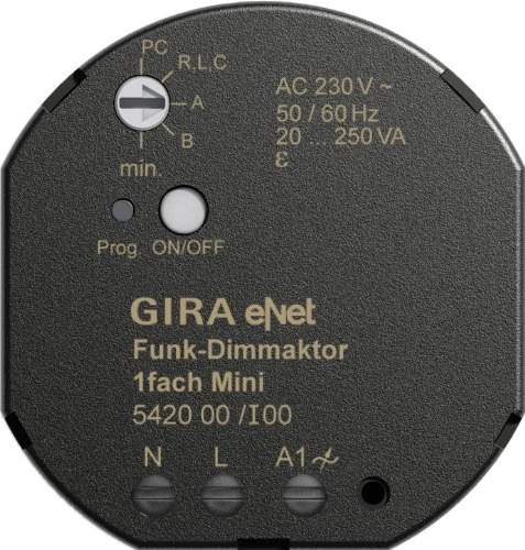 GIRA 542000 Radio Dimming Actuator Mini 20 250 VA Enet