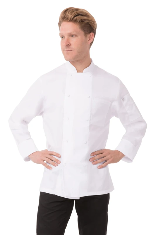 Chef Works Men's Calgary Cool Vent Basic Chef Coat, White, XXXL