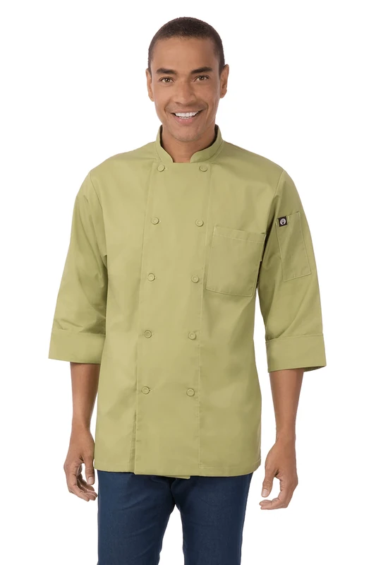 Chef Works Men's Morocco Chef Coat Jackets, Green, XXXL