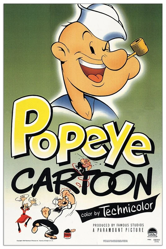Artopweb Paramount Popeye Decorative Panel, MDF (medium density fibreboard), paper, Multi-Colour, 67 x 100 cm - Image 1