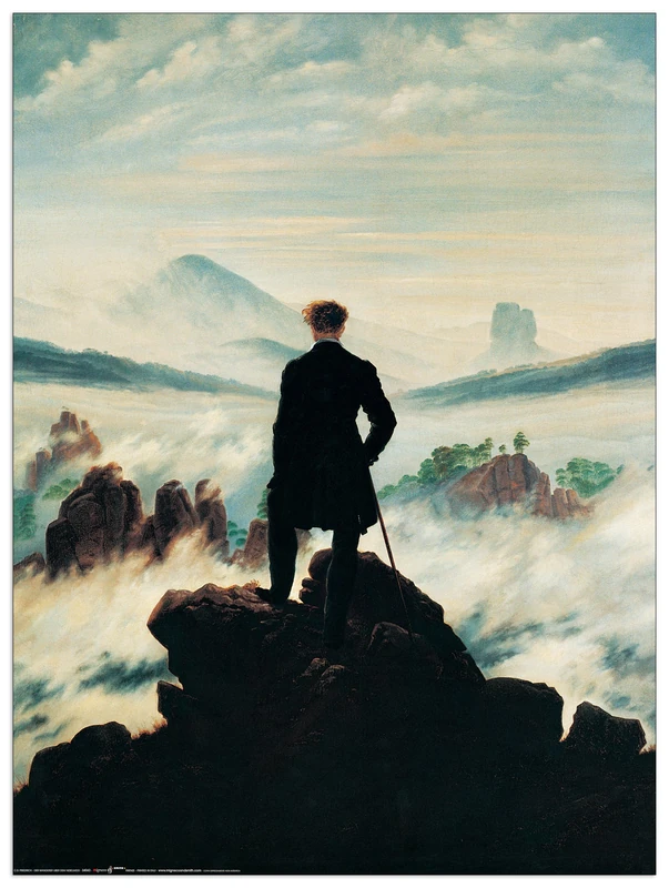 Artopweb Friedrich Der Wanderer Uber Dem Nebelmeer Decorative Panel, Multi-Colour