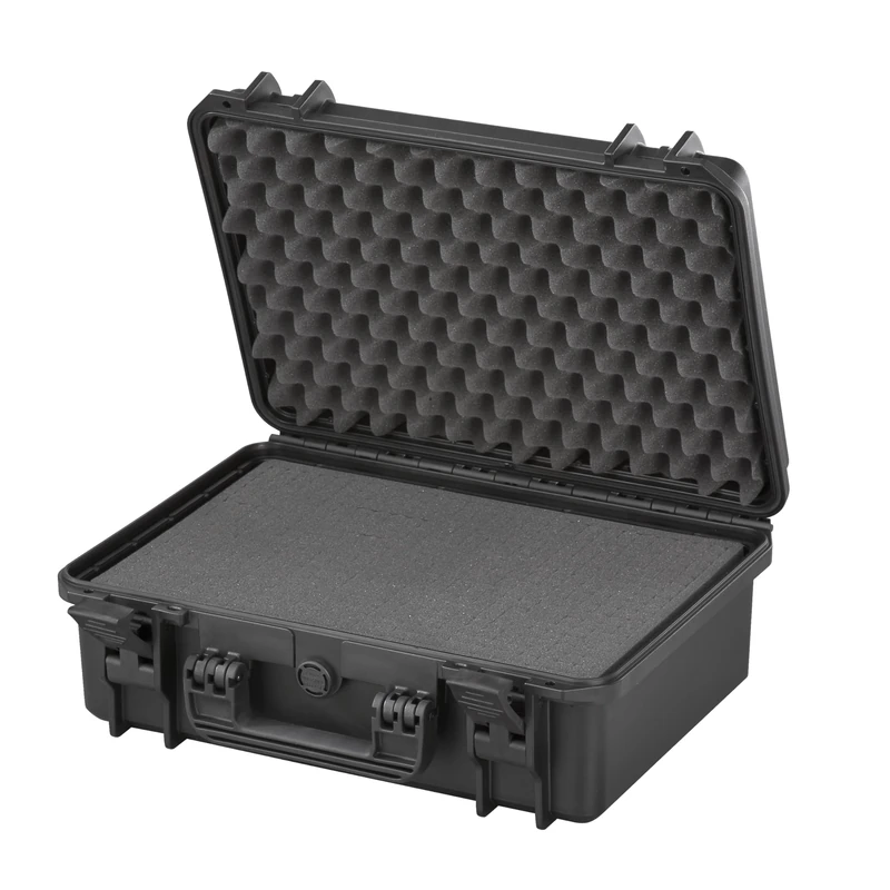 Max MAX430S.079 Waterproof Photography Hard Plastic Flight Case, Tool Box, Black