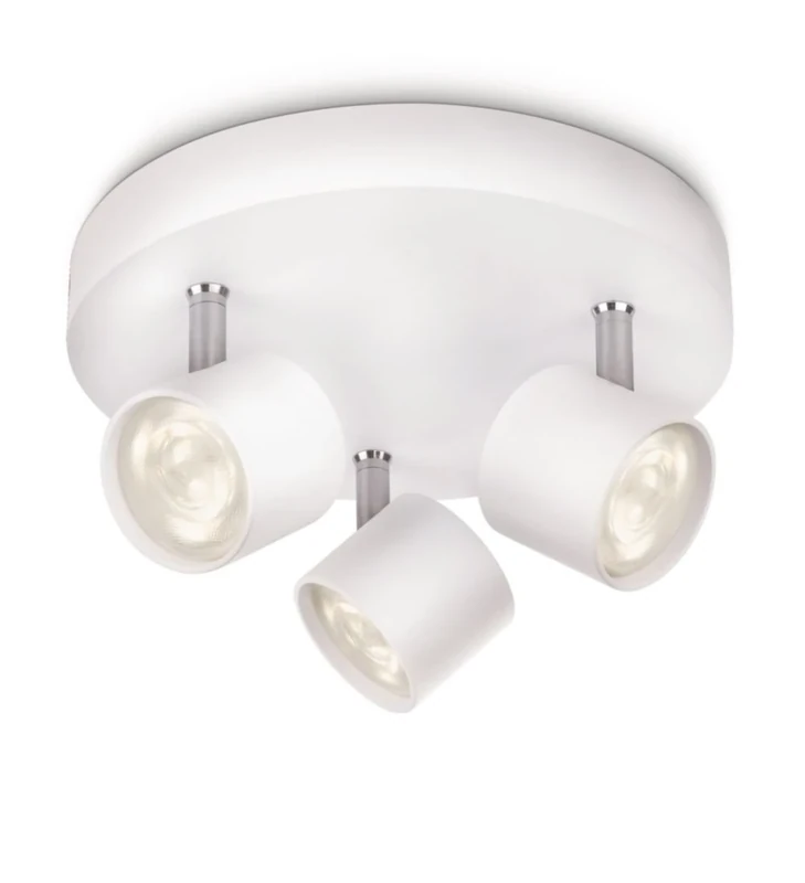 Philips myLiving Star 3 SpotLight Spiral Ceiling Light (Integrated 3 x 3 W LED Bulb) - White