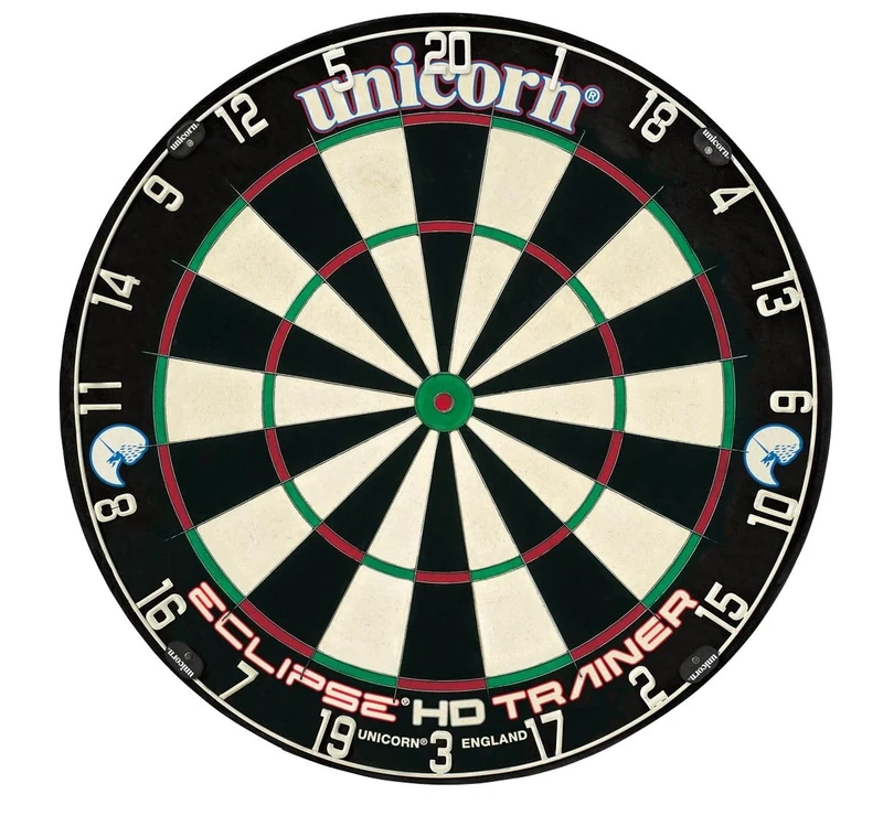 Unicorn Practice Dartboard Darts Board | Eclipse HD Trainer | Slim Doubles & Trebles | Sisal Bristle