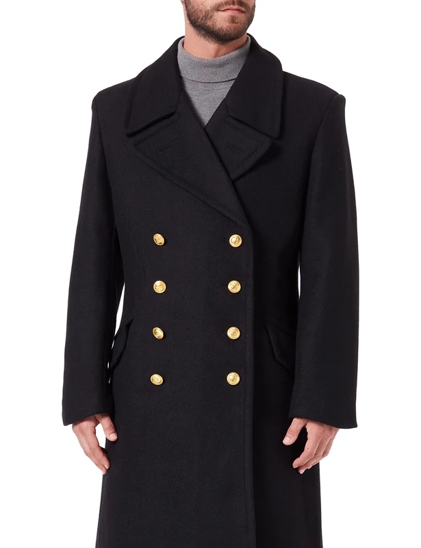 Mil-Tec 10192003 Men's Navy Coat - German Army Style
