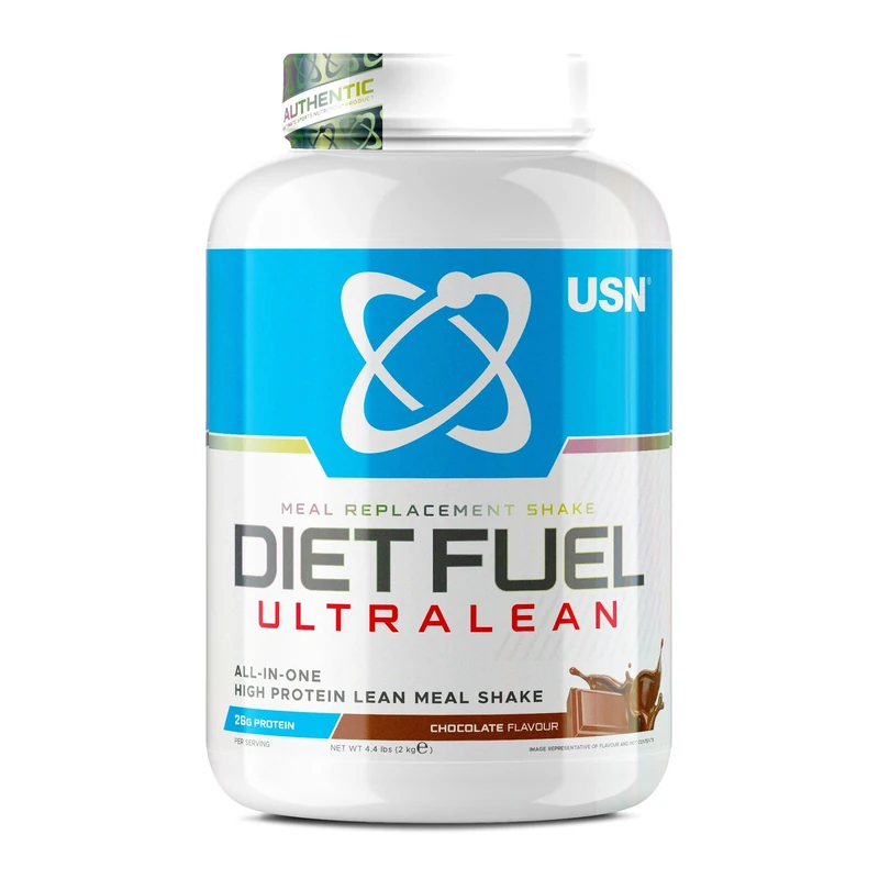 USN Diet Fuel Ultralean Meal Replacement Shake | Chocolate | 2kg with 36 Servings | High Protein, Low Calorie Shake | Calorie-Controlled Diet Support for Weight Loss | 24 Vitamins & Minerals