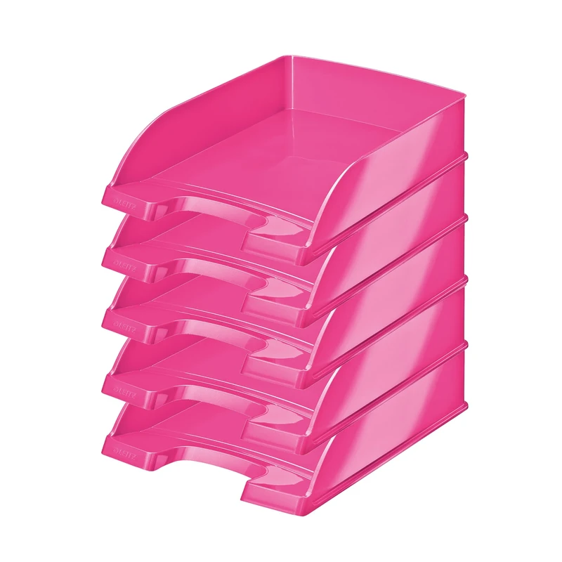 Leitz Plus Wow Letter Tray – 70 mm – Pack of 5 Height 70 mm Rose métallisé