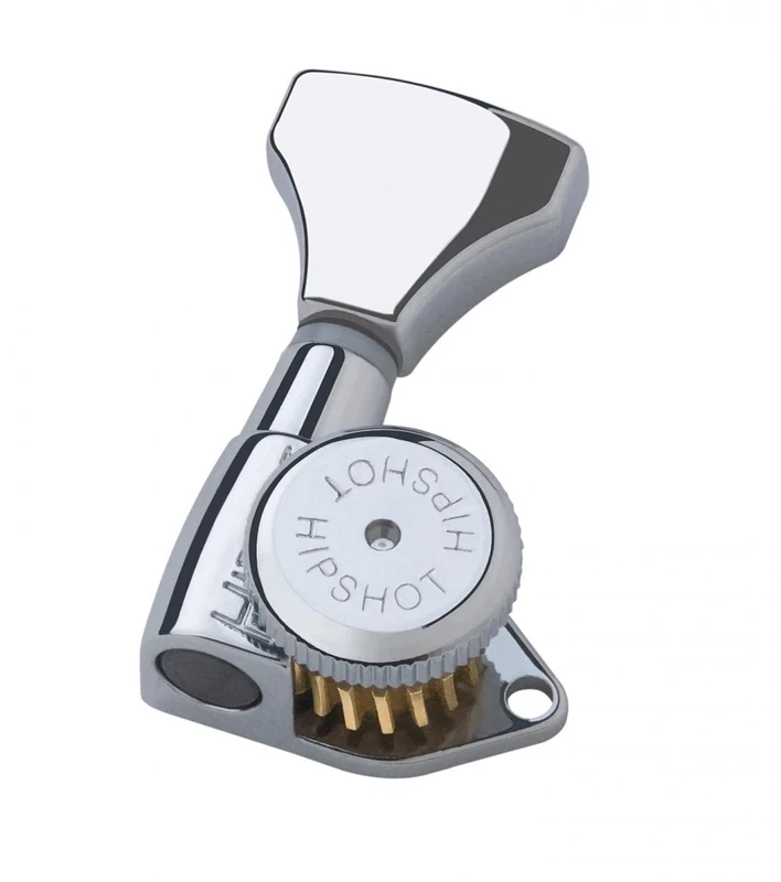 Hipshot Grip-Lock 6 inline Staggered Locking Tuners - Chrome