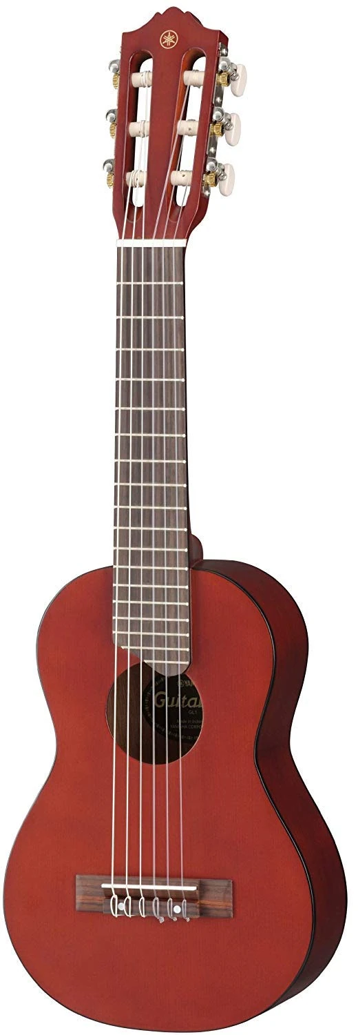 Yamaha Acoustic Guitalele, GL1 – A hybrid between guitar and ukulele (70 cm) with 6 Strings (3 nylon/3 metal wound, commonly known as a nylon string set) and Fitted Yamaha Gigbag – Persimmon Brown