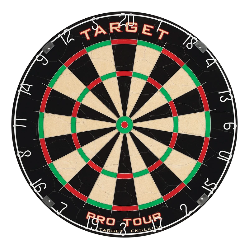 Target Darts Pro Tour Dart Board | Self Recovering Sisal Bristle Dartboard with Rotational Score Ring | Staple Free Extra Thin Steel Edge Dart Board Set | Professional Darts Accessories