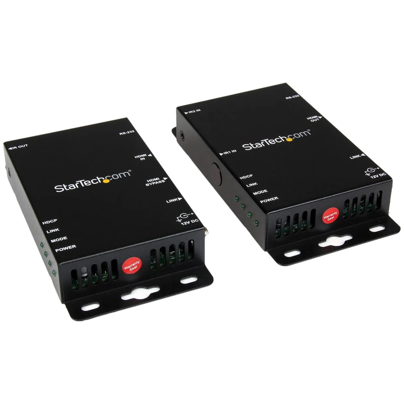 StarTech.com ST121UTPHD2 330 ft (100 m) HDMI Over HDbaseT Extender, UHD 4K, IR Extension, RS232 Extension, Power Over Ethernet