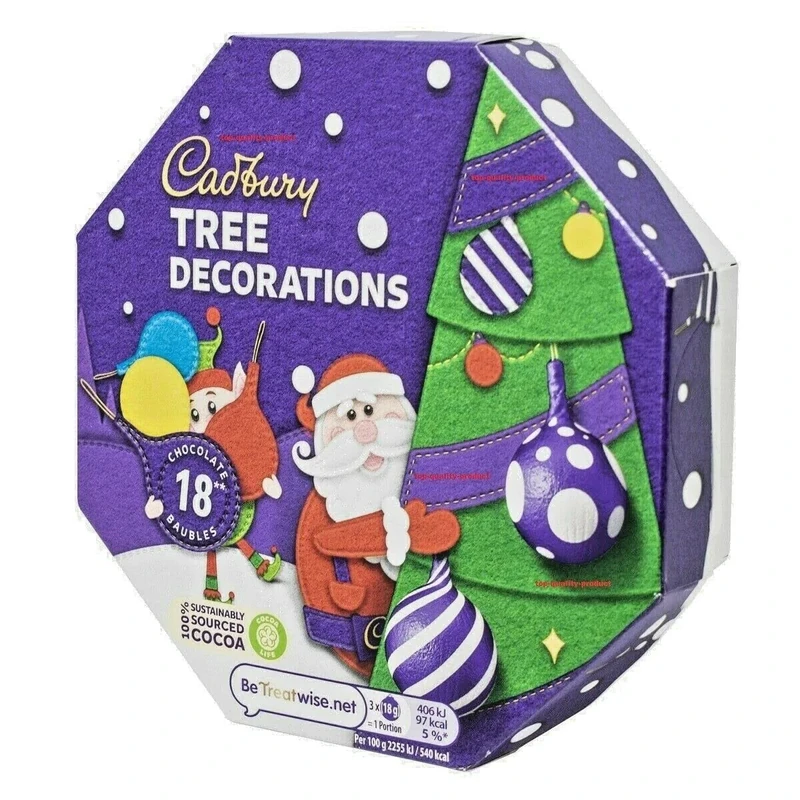 Cadbury Tree Decorations Milk Chocolate, 83 g
