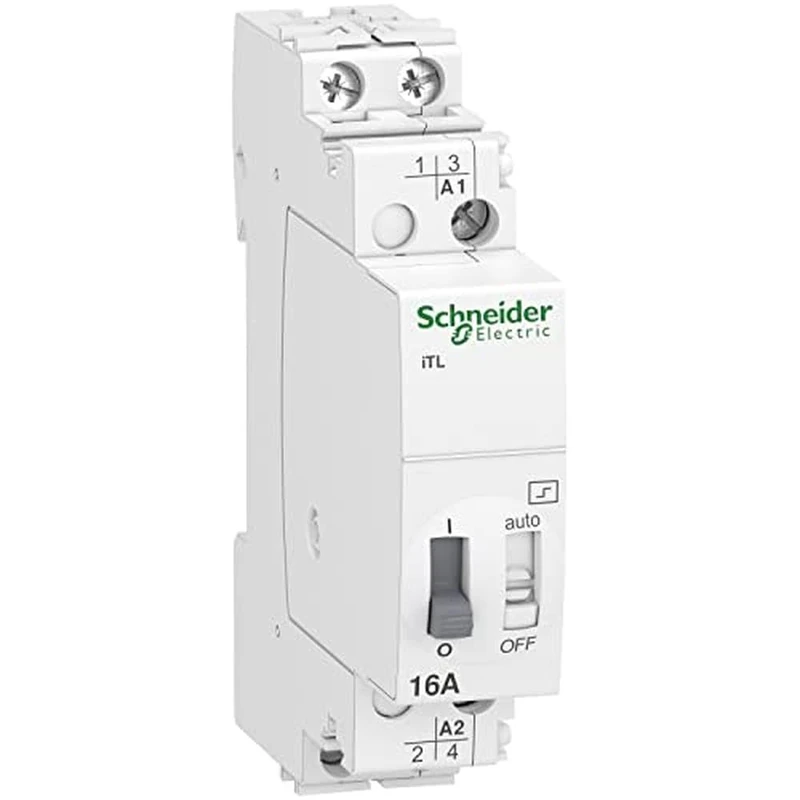 Schneider A9C30812 Impulse Relay Itl 16A 2P 230Vac/110Vdc, White, Set Of 12 Piece