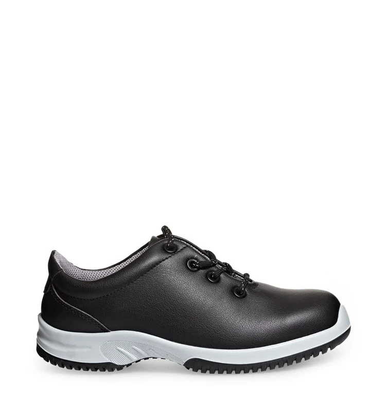 Abeba MenWomen Sicherheitsschuhe uni6 1781 Halbschuh S2 küchengeeignet Stahlkappe Safety Shoes, Black, 45