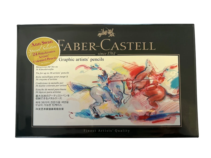 Faber-Castell Art & Graphic Polychromos Colour Pencil, Ann Swan Selection, Tin Of 24, For Art, Craft, Drawing, Sketching, Home, School, University, Colouring