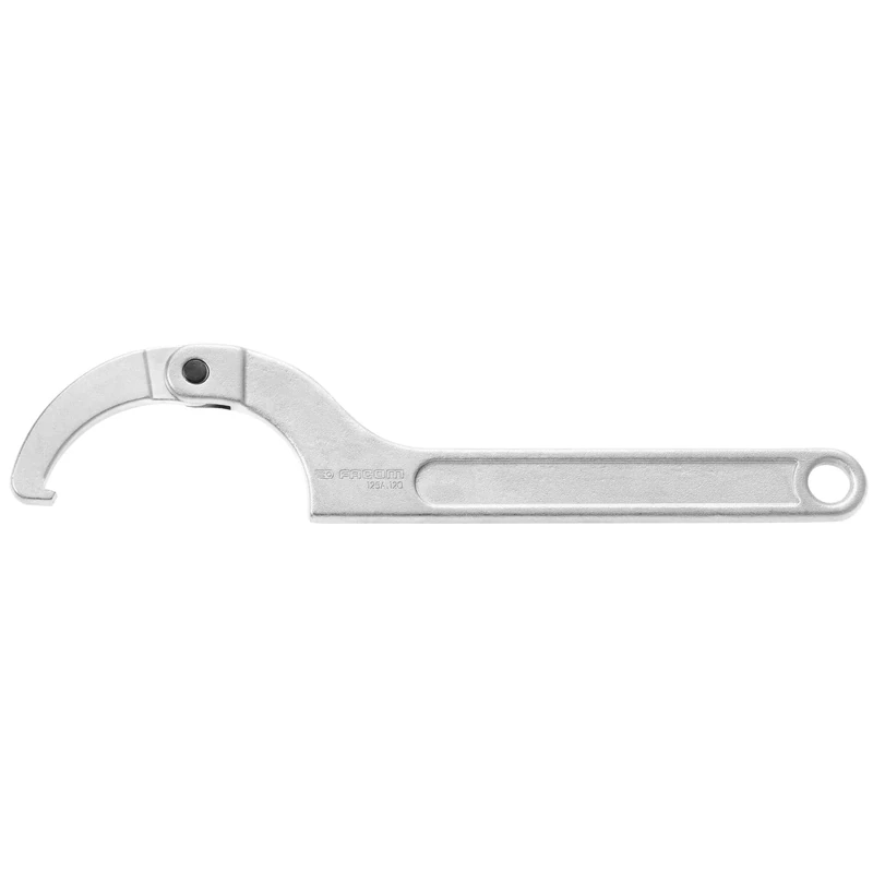 Facom Hinged Hook Wrench, 125A.120, 15 to 180 mm, Wrench, Chrome Finish