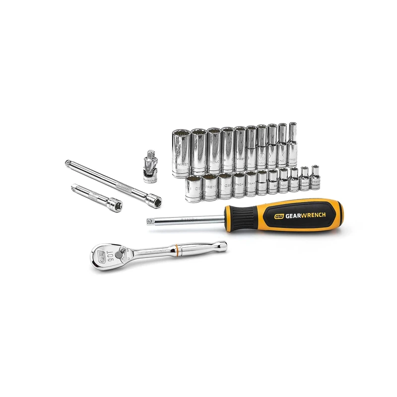 GearWrench 26 Pc. 1/4" Drive 12 Pt. Standard Mechanics Tool Set, SAE - 80313