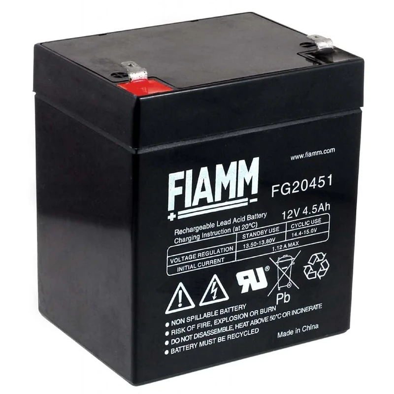 BatteryTrader® battery compatible with Fiamm FG20451 sealed lead acid 12v 4.5ah AGM batteries