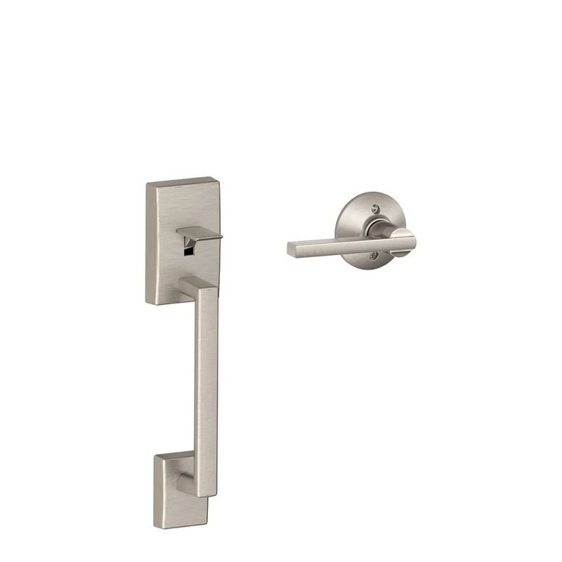 SCHLAGE Lock FE285 CEN 619 LAT Century Front Entry Handle Latitude Interior Lever (Satin Nickel), 11.9 x 2.5 x 2.25