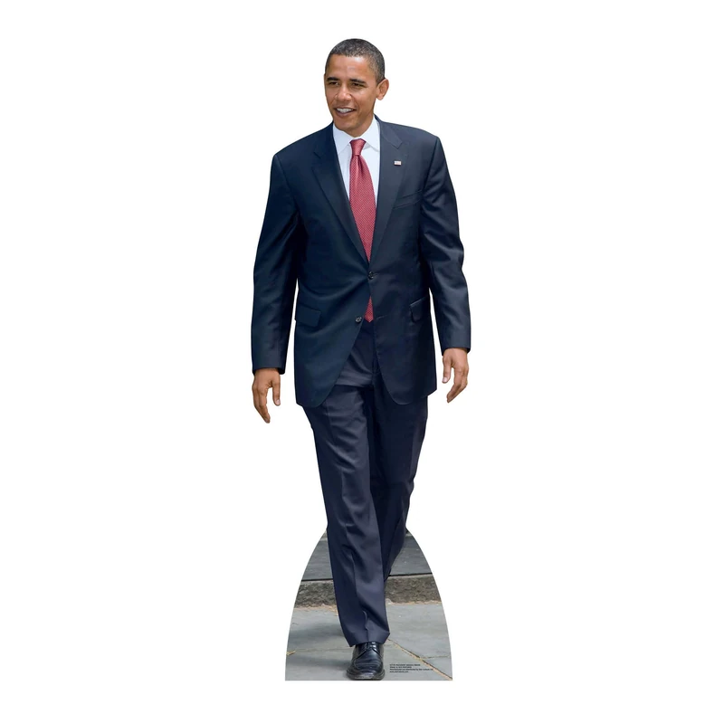 Star Cutouts SC739 Barack Obama Lifesize Cardboard Cutout – Political Figure Display, Educational Event Prop & Collector Decoration