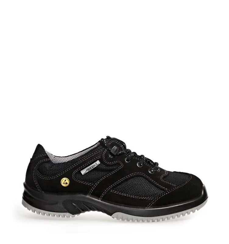 Abeba 31721-37 Size 37 "ESD-Uni6" Safety Low Shoe - Black