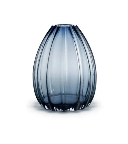 Holmegaard, Designer Vase aus mundgeblasenen Glas in Dunkelblau, 34 cm - Image 1