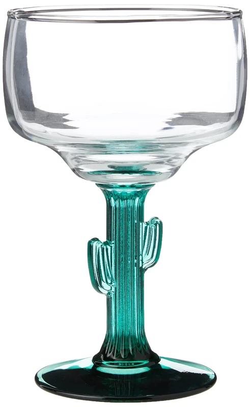Libbey Cactus Margarita Glasses 12.5oz / 355ml - Set of 4 | 35.5cl Glasses, Cactus Cocktail Glasses