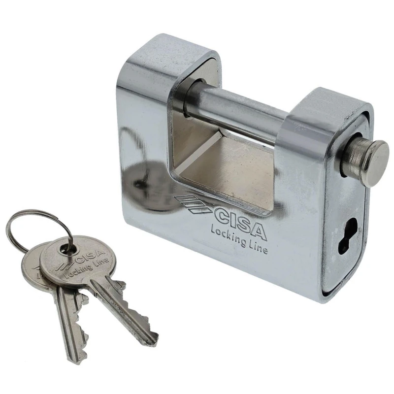 CISA 25769 Padlock Enclosed Locking Line, Steel, 80 mm