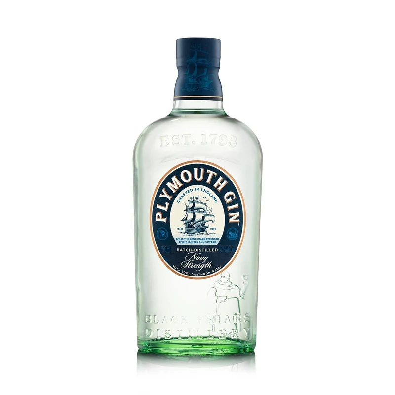 Plymouth Navy Strength Dry Gin | 57percent ABV | 70cl | Crafted with 7 Hand Picked Botanicals| High Strength Aromatic | Distilled in England's Oldest Working Distillery