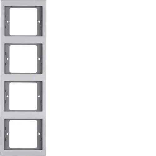 Hager K5 – Frame 4 Elements Vertical Aluminium