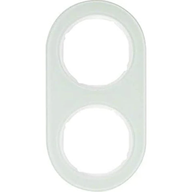 Hager r.Classic Frame Classic 2 Elements Glass White Polar