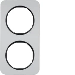 Hager r.1 – Frame R1 2 Elements Aluminium/Black