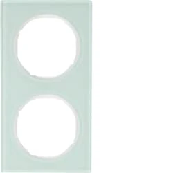 Hager R.3 - Frame R3 2 Elements Polar White Glass