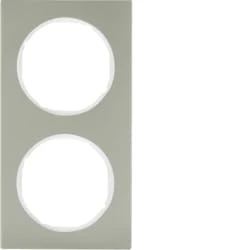 Hager r.3 Frame R3 Steel 2 Elements Polar White - Image 1