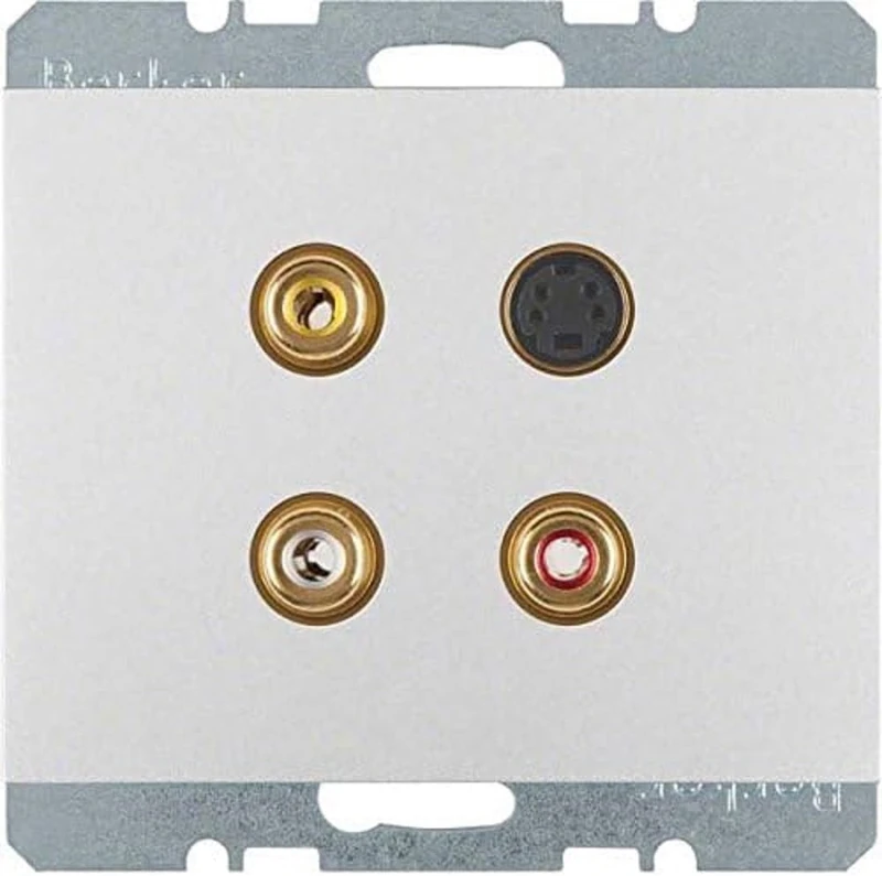 Hager K.5 – Takes 3 X Cinch/S-Video Aluminium - Image 1