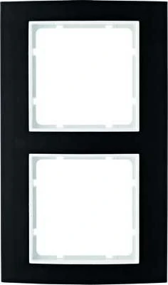 Hager 10123025 Black Wall Plate and Switch Cover – Wall Plates and Switch Covers (Black, Aluminium, 90.7 mm, 152.5 mm)