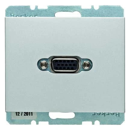 Hager K.5 – VGA Socket with Screw Connector Aluminium