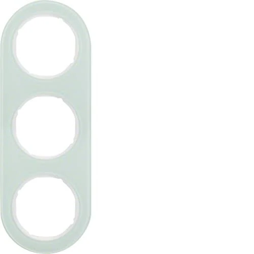 Hager R. Classic Frame rclassic 3 Elements White Glass Polar