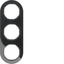 Hager R. Classic Frame rclassic 3 Elements Black Gloss
