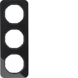 Hager R.1 – Framework R1 3 Elements Black Glass